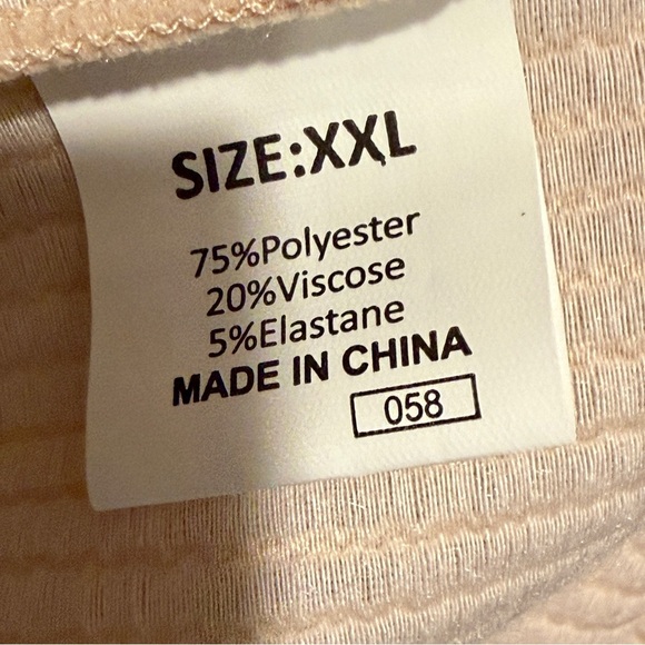 Ribbed Knit Top Khaki Oversized - Picture 7 of 7